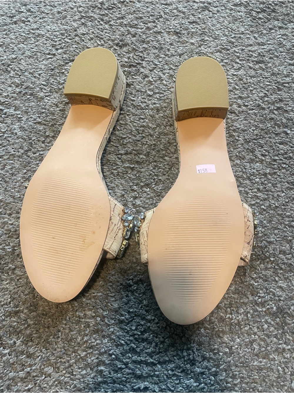 New Lilly Pulitzer flat cork and rhinestone sandals - Picture 6 of 8